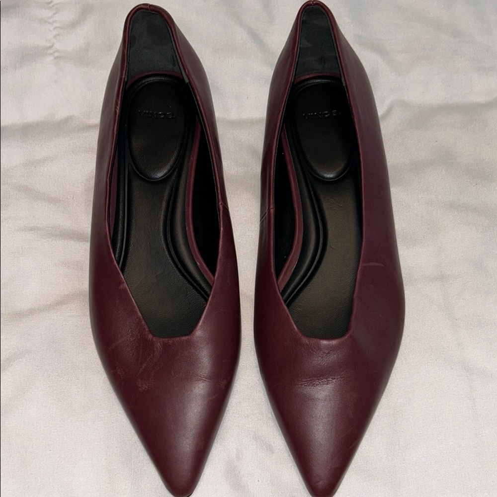 New VINCE Elegant Burgundy Women's Shoes Size 7 1/2